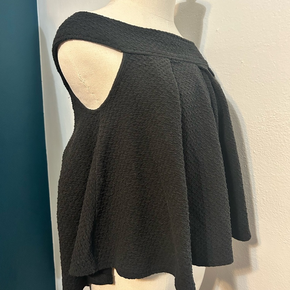 Free People Black Off-the-Shoulder Top